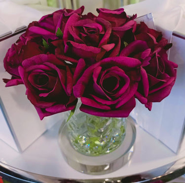 Herringbone Rose Buds - Clear - Carmine Red - HCF24 (Carton of 2)